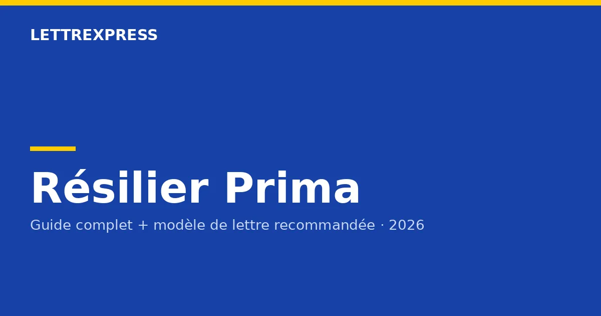 Résilier Prima — guide LettreXpress